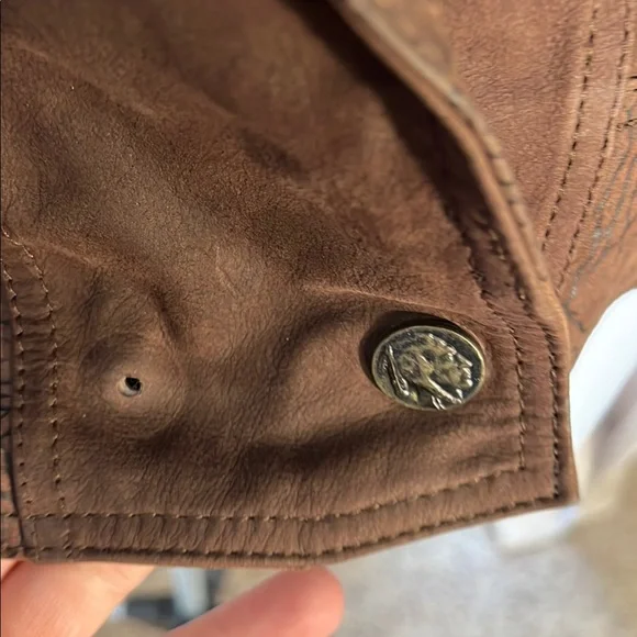 Vintage 1990s G-lll Global Identity Genuine Brown Leather Bomber Jacket - Picture 3 of 6